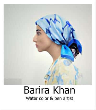 Barira Khan water color & pen artist